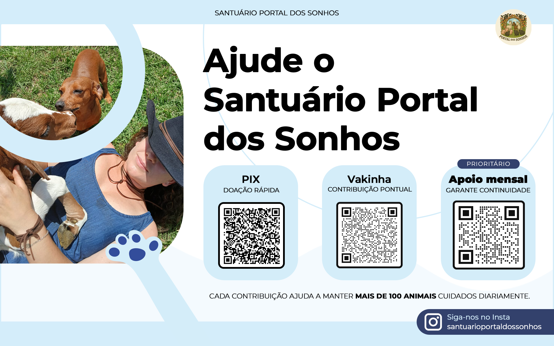 Ajude o Santuário Portal dos Sonhos - Desktop